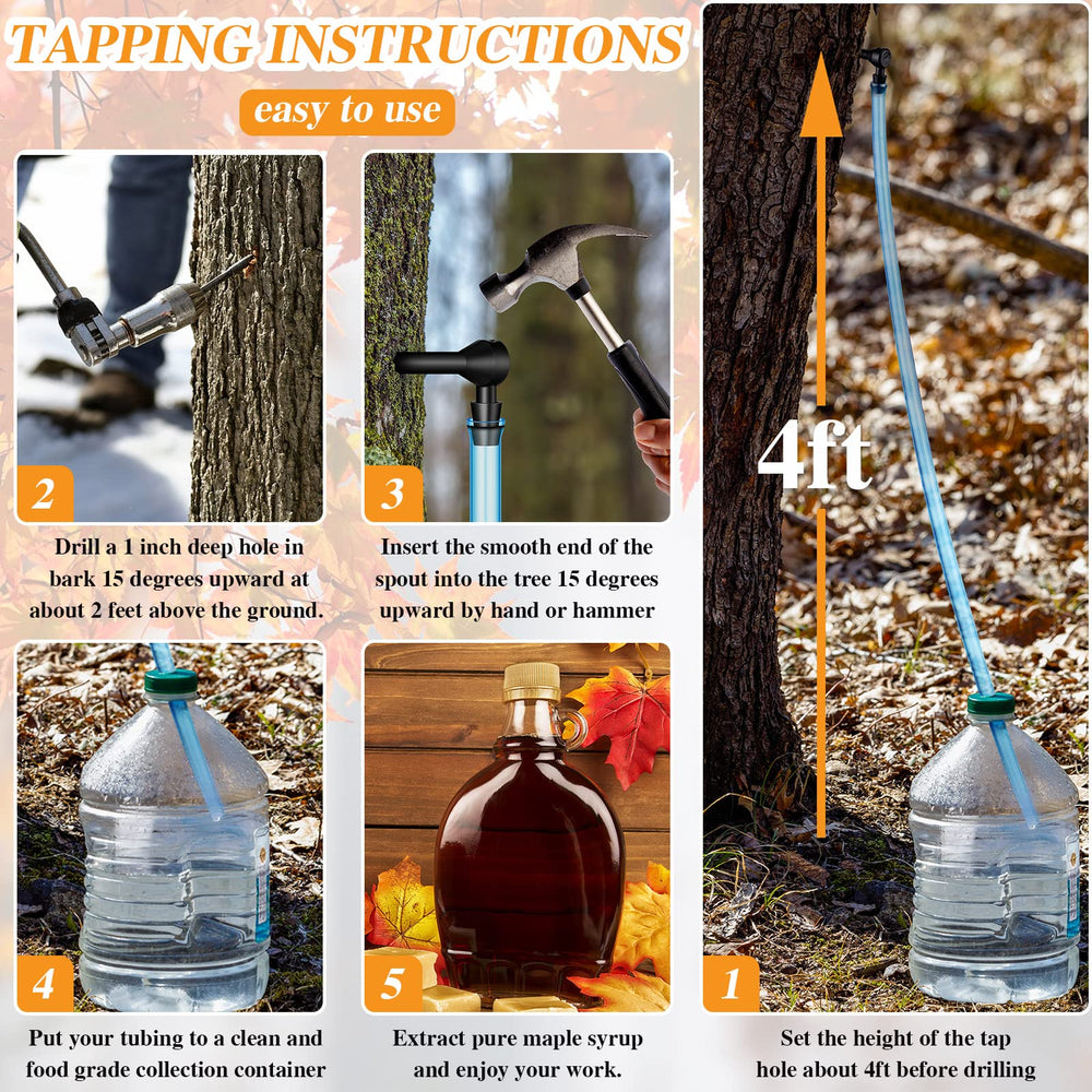 Hortsun maple tree tapping in progress showing easy insertion into trunk.