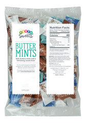 Hospitality Mints ingredients highlight triple peppermint oil and real butter.