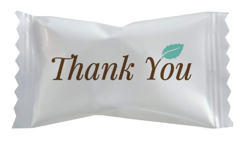Hospitality Mints Party Sweets Thank You bag close-up showing festive wrapping and celebration-ready snacks.