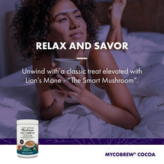 MycoBrew Cocoa mix dissolving smoothly in hot water