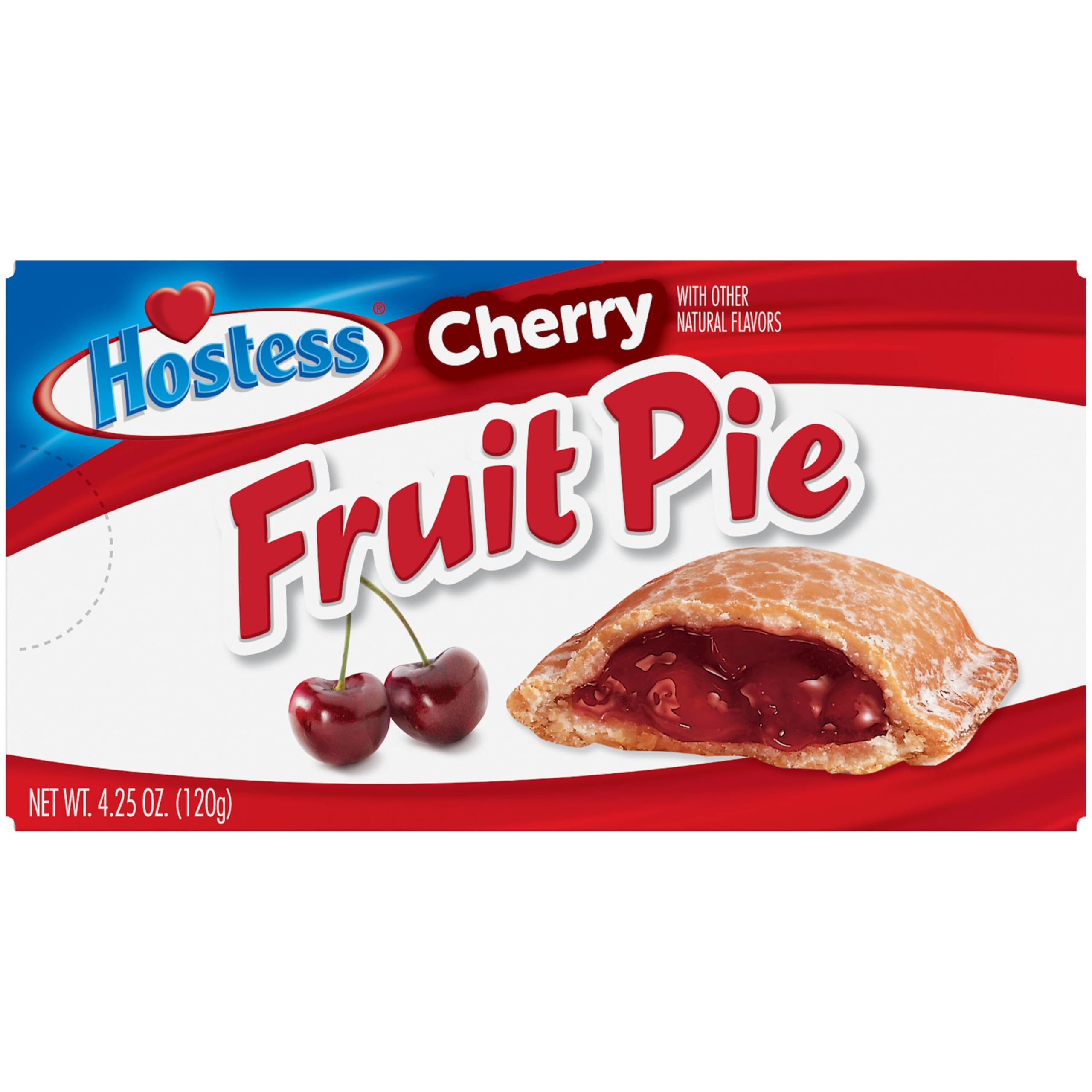 Hostess Cherry Fruit Pies bite shot, satisfying fruit-filled bite.