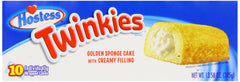 Hostess Twinkies pack of 10 cakes inside, convenient shareable treat.