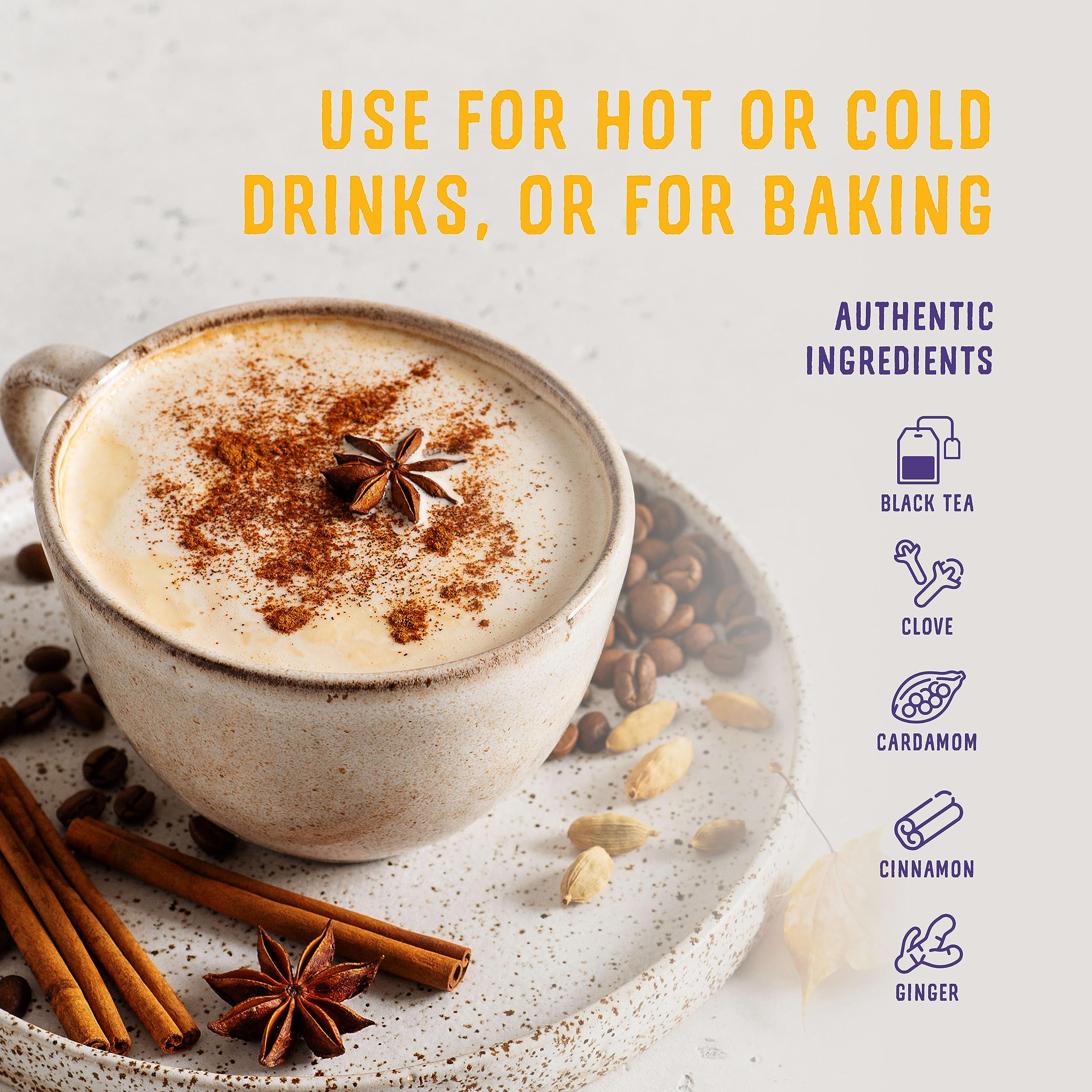 Hot chai latte steaming in a mug with Oregon Chai flavor.