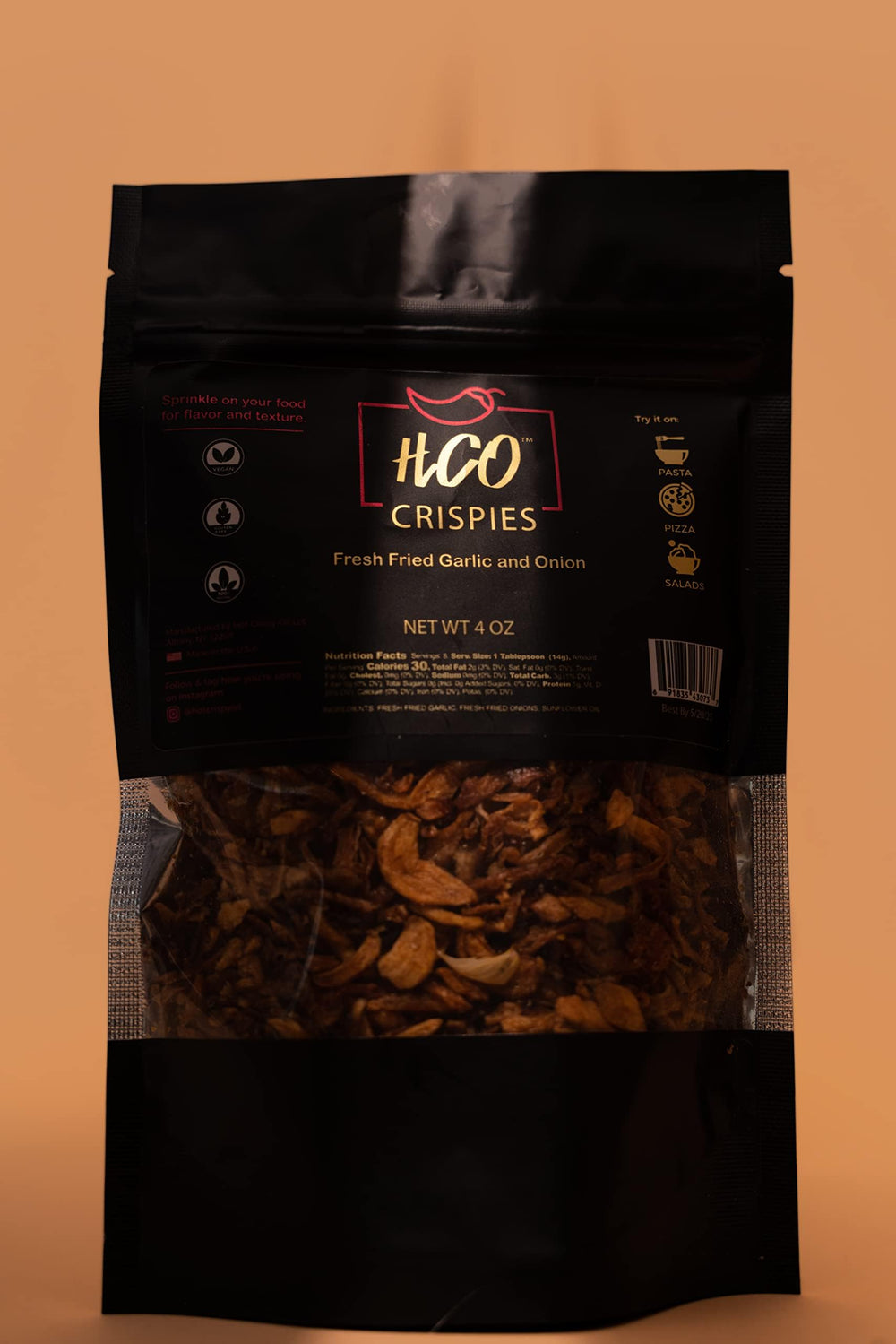 Hot Crispy Oil Crispies folded into dough for enhanced flavor.
