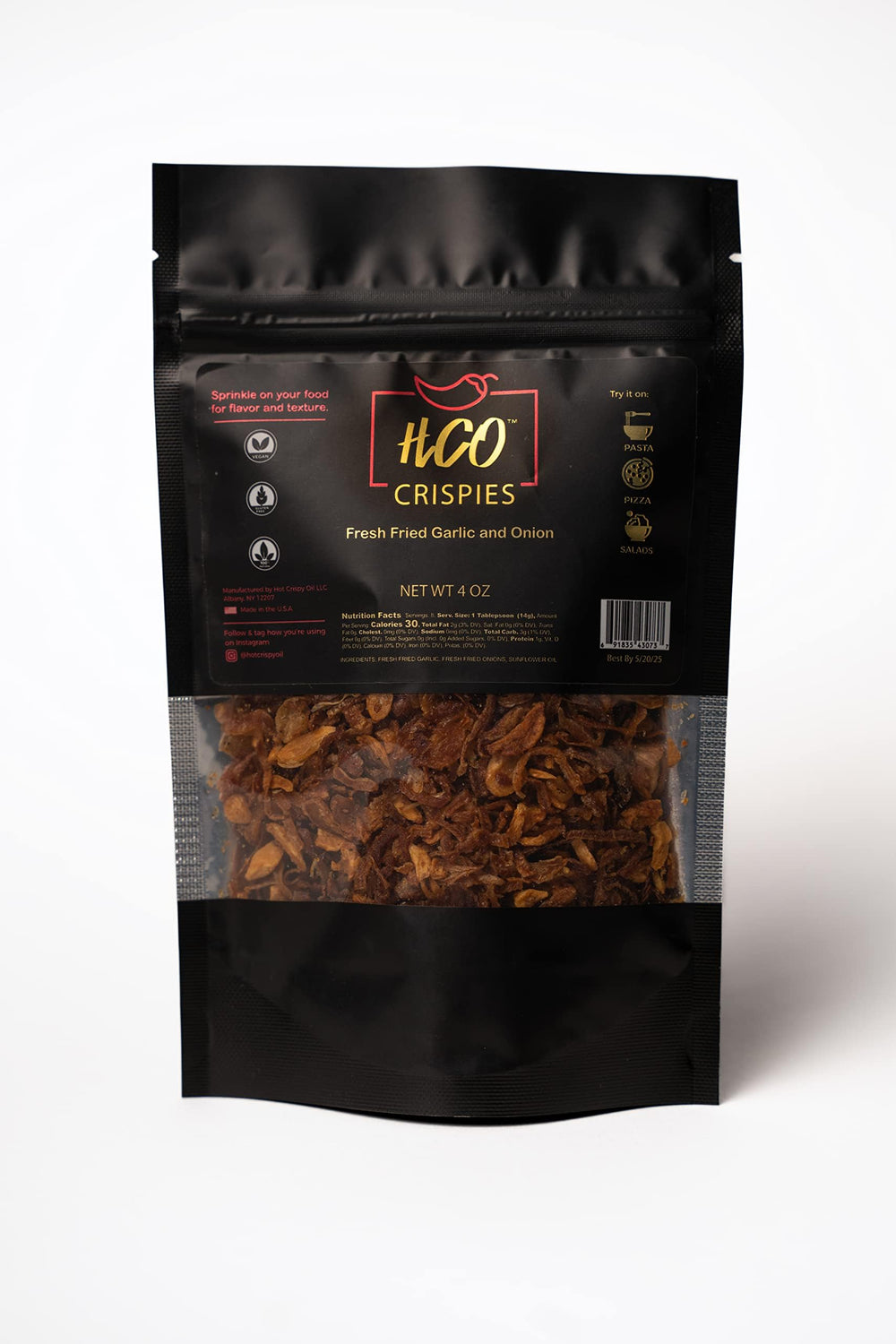 Hot Crispy Oil Crispies roasting with vegetables for caramelized notes.