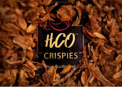 Hot Crispy Oil Crispies topping a fresh salad for texture and aroma.