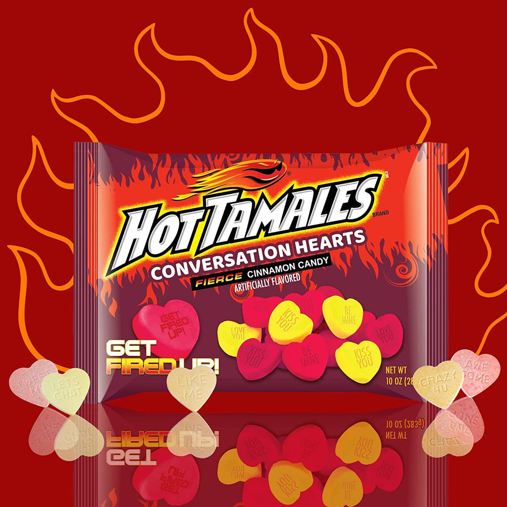 HOT TAMALES fierce cinnamon hearts ready for snacking and gifting