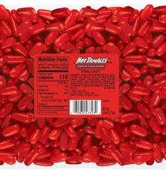 Hot Tamales Fierce Cinnamon bulk close-up showing chewy cinnamon candies