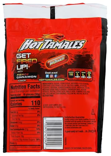 Close-up of Hot Tamales Fierce Cinnamon candies showing bold flavor and chewy texture