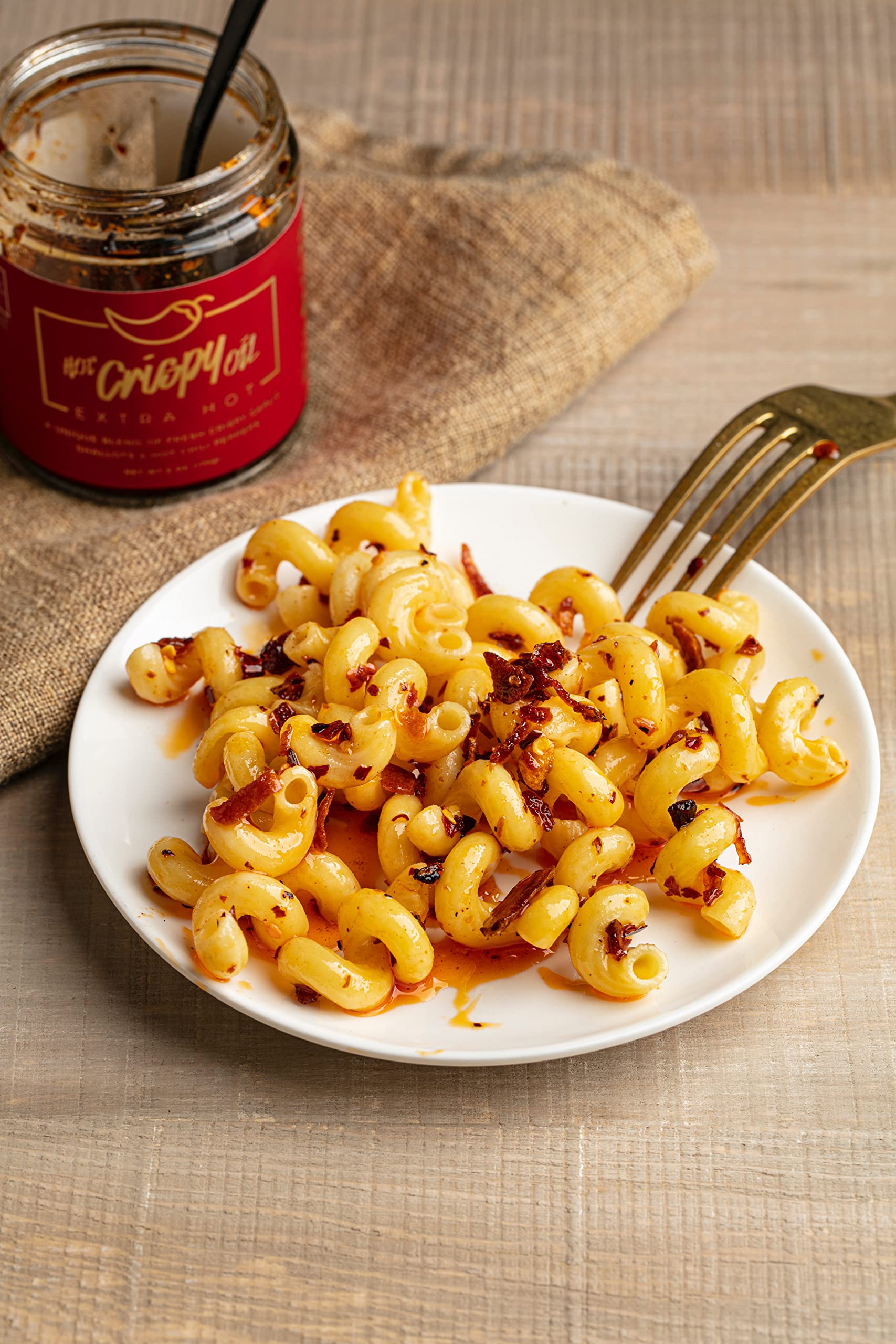 Hot Crispy Oil used for bread dipping and flavor enhancement