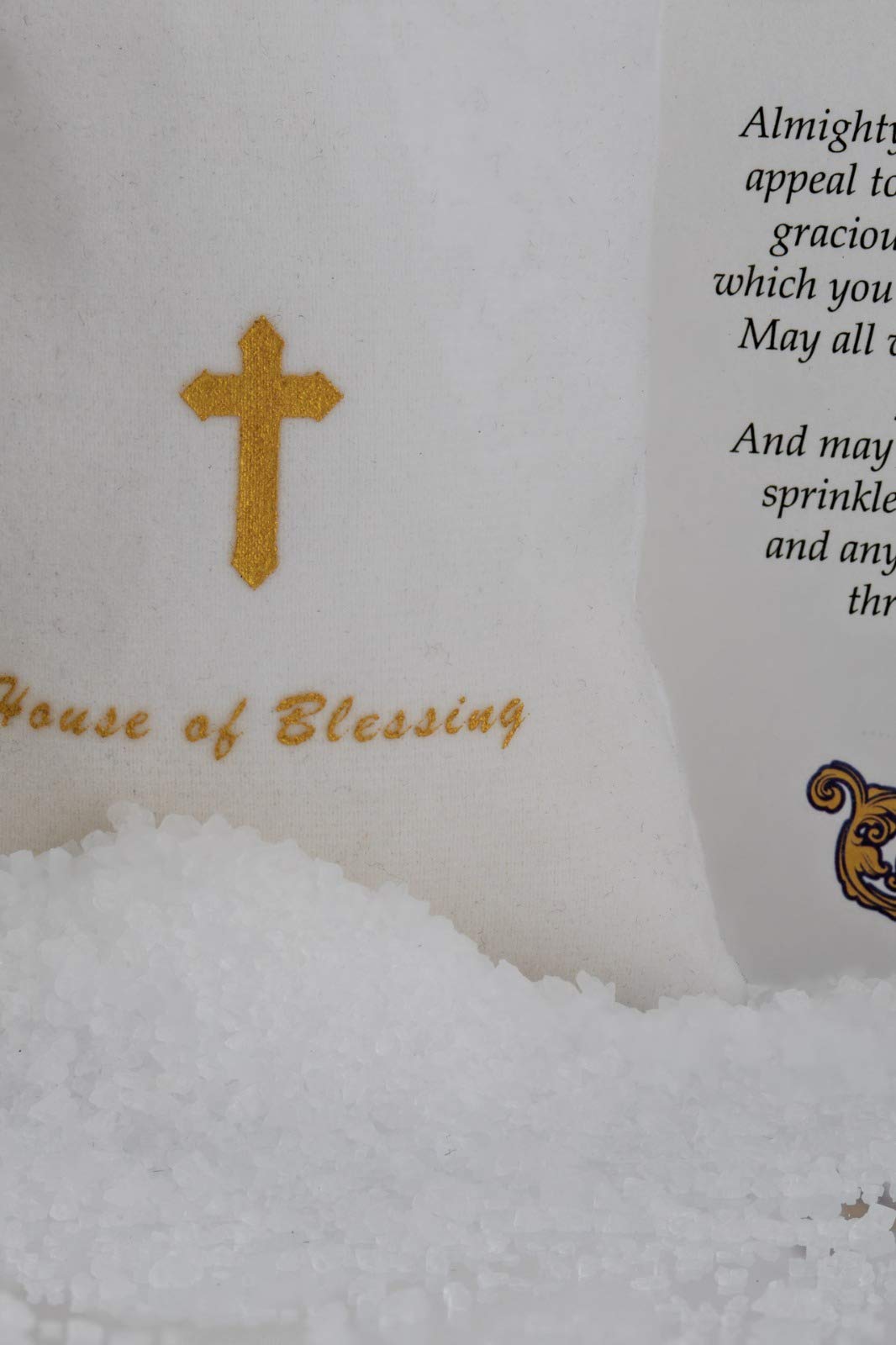 House of Blessing blessing card with salt invites peaceful home blessings.