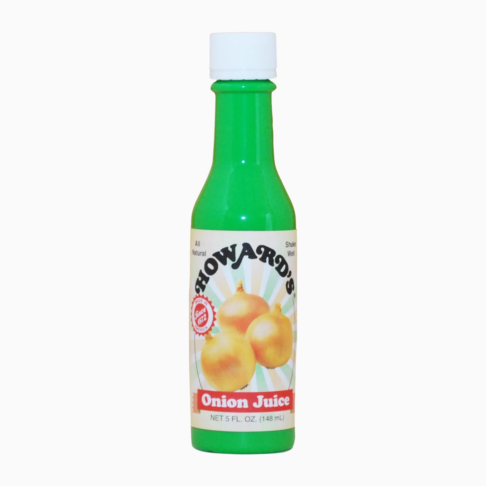 Howard's Onion Juice bottle front showcasing natural onion flavor for everyday cooking