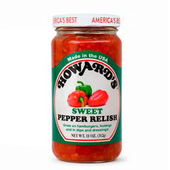 Howard's Sweet Pepper Relish burger-topping enhances flavor