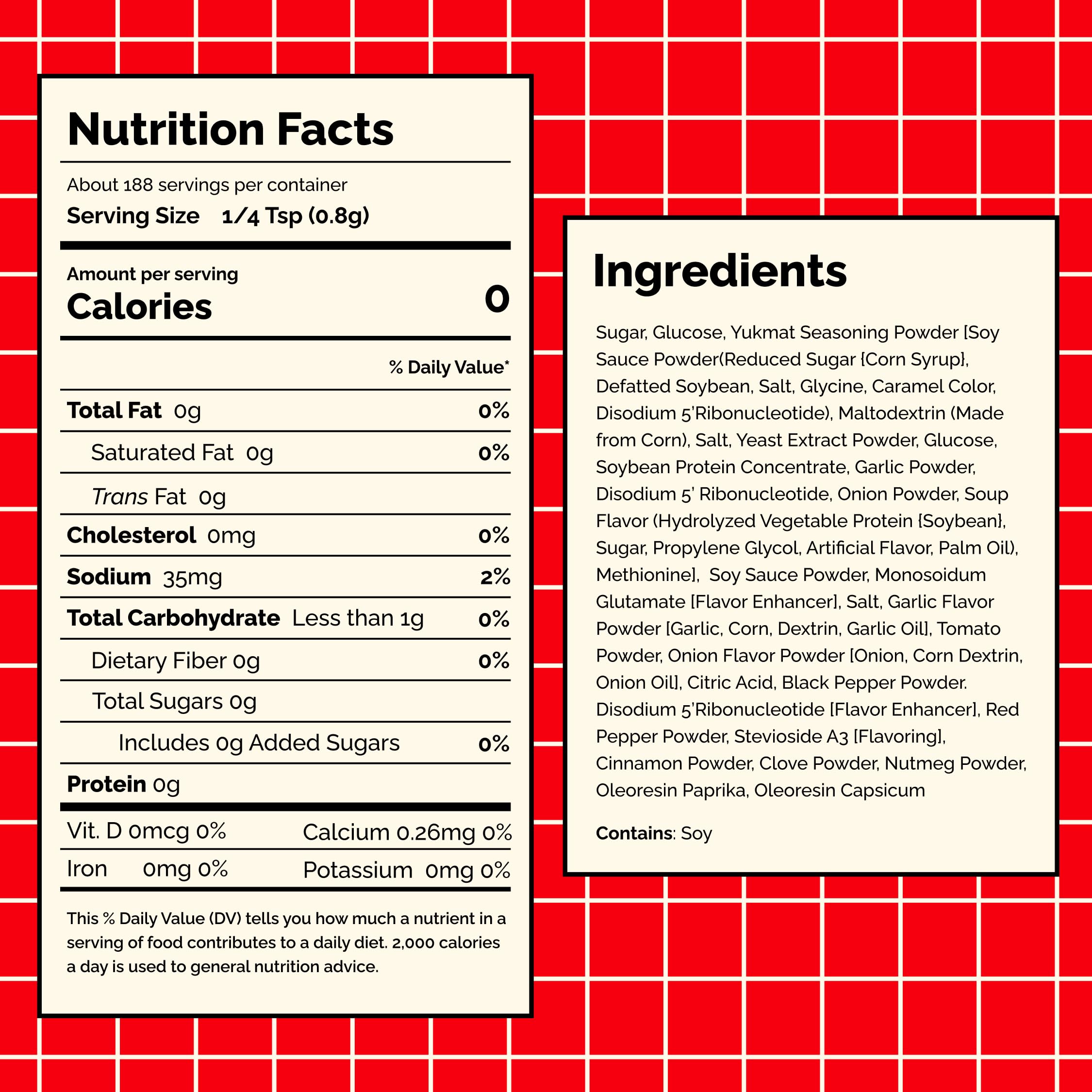 HOXY hot-spicy-chicken ramen seasoning label close-up highlighting gluten-free, vegan credentials.