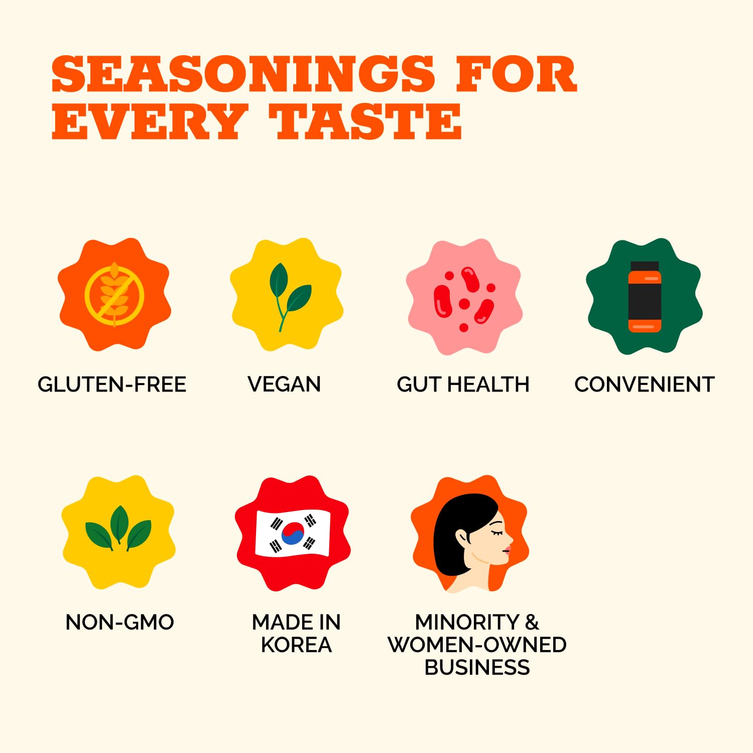 HOXY Kimchi seasoning on vegetables adds savory zing