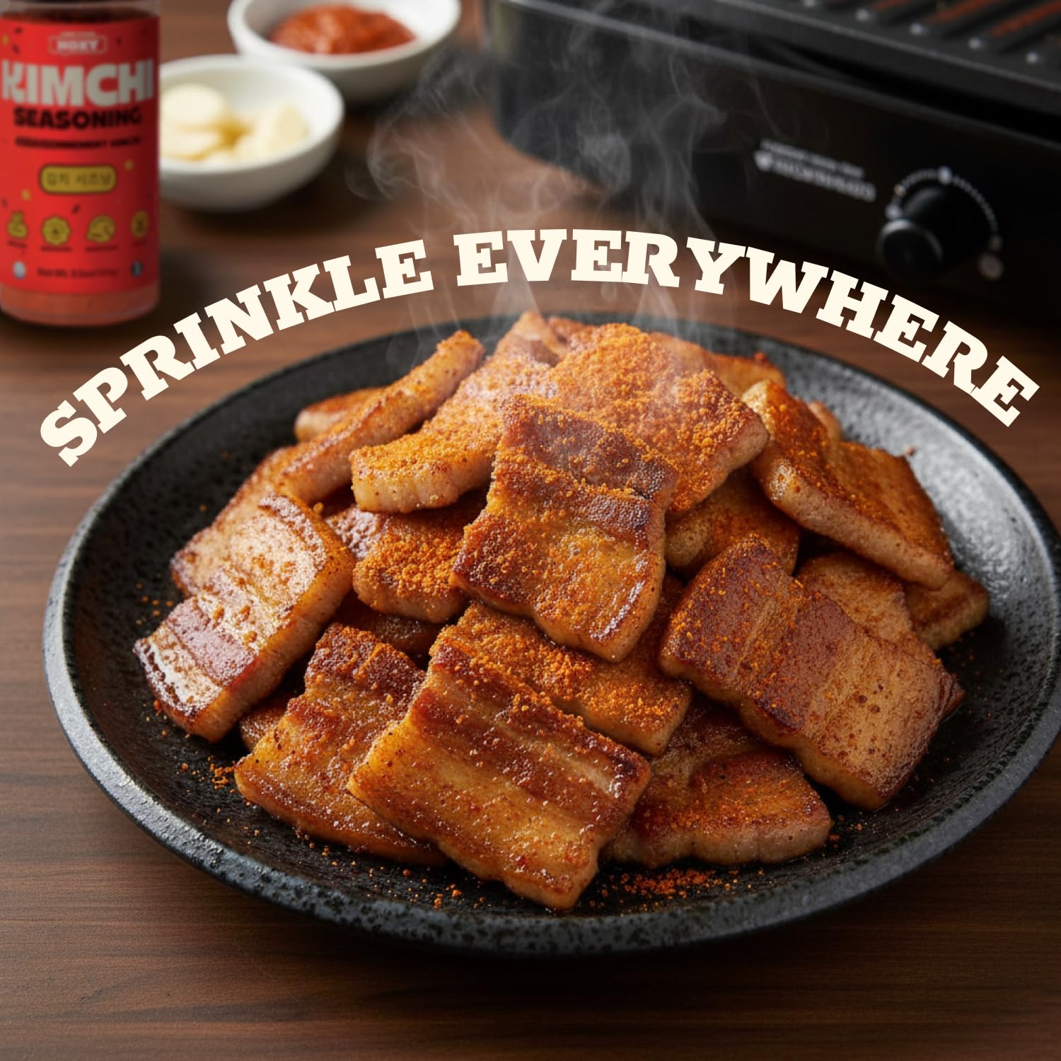HOXY Kimchi seasoning emphasizes vegan, gluten-free and non-GMO traits