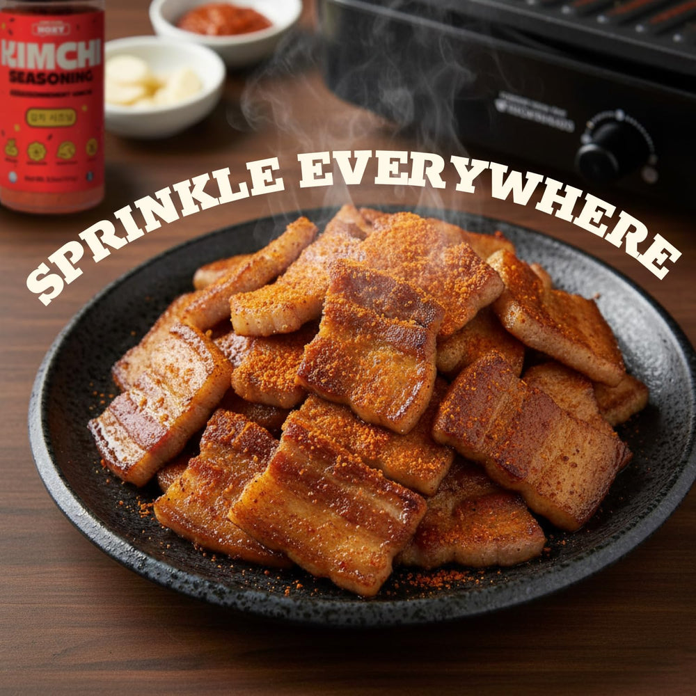HOXY Kimchi seasoning emphasizes vegan, gluten-free and non-GMO traits
