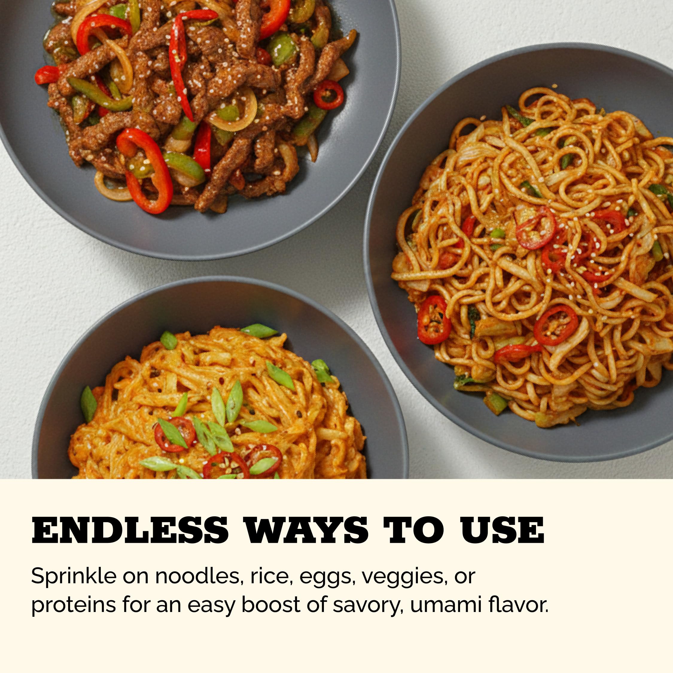 HOXY seasoning on a bowl of noodles—visual cue for a flexible, flavorful kitchen staple.