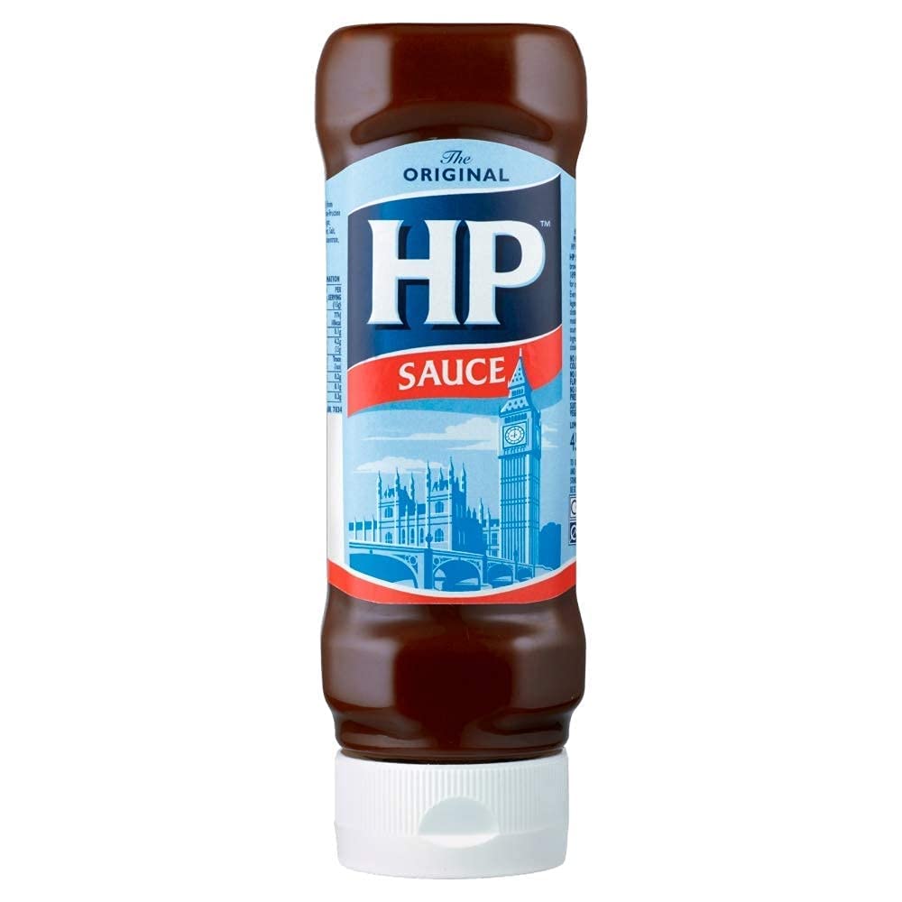 HP Sauce Sqeezy 450g bottle front view for quick flavor boost