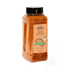 HqO Organic Taco Seasoning bottle front view for bold flavor