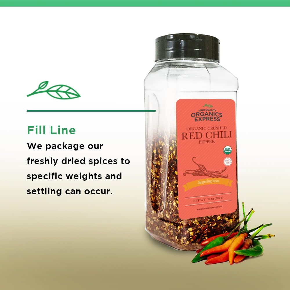HQOExpress organic crimson flakes add aroma to sauces and stir-fries.