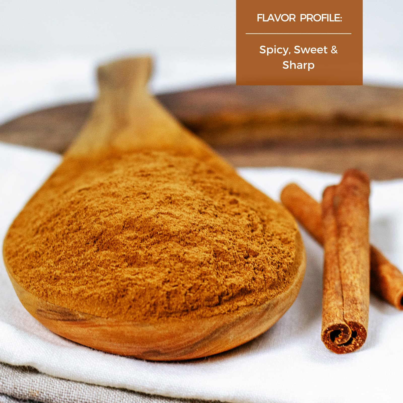 HQOExpress cinnamon on spice rack signals premium, gluten-free seasoning.