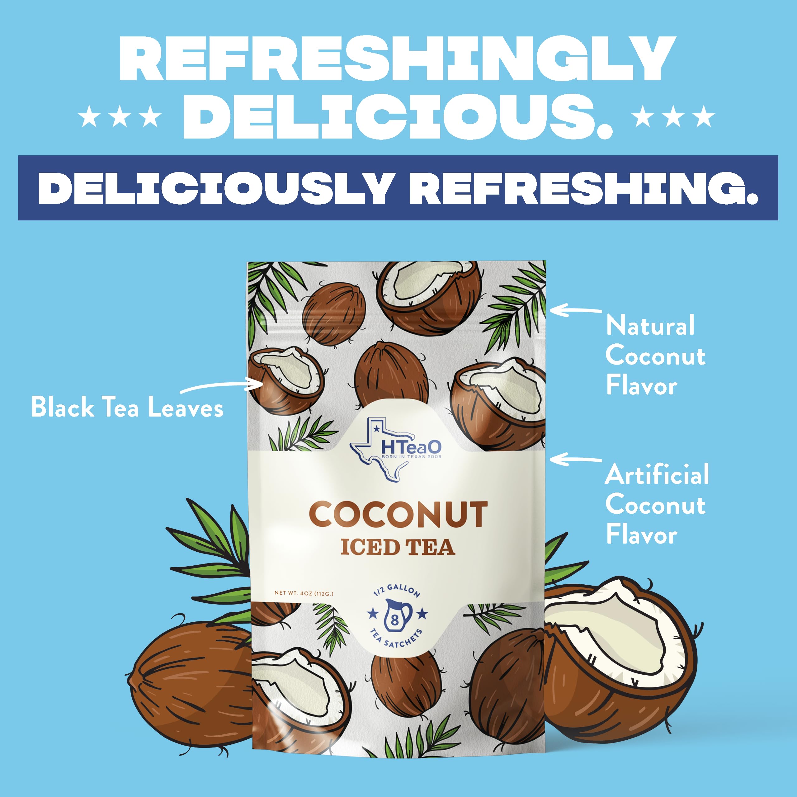 HTeAO Coconut Black Tea aroma balanced with bold African leaves.