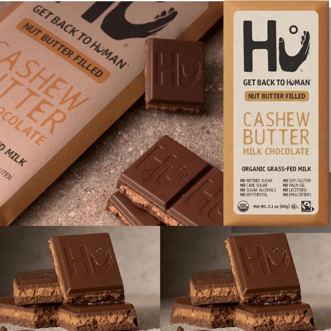 Hu Almond Crunch Bar features roasted almonds in a crisp, satisfying bite.