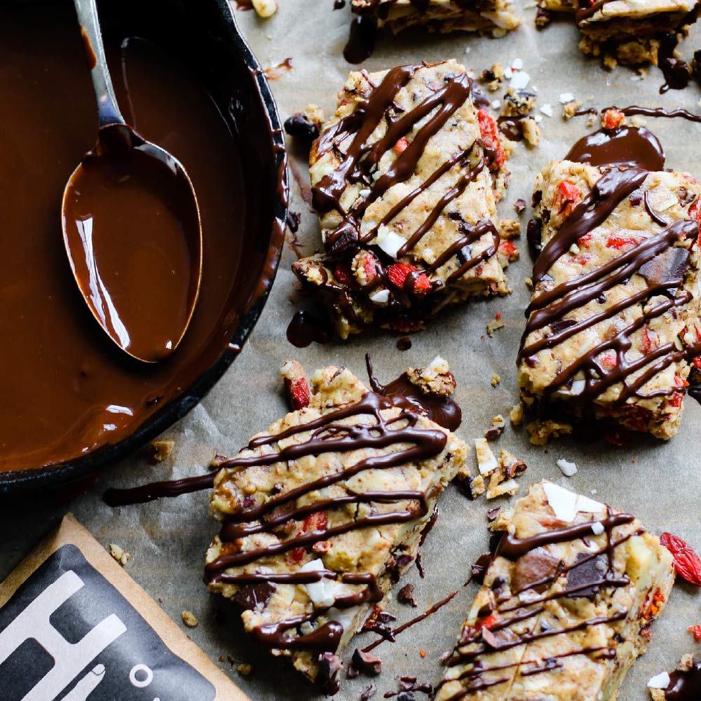 Hu Chocolate Bars on the go, perfect for busy days.