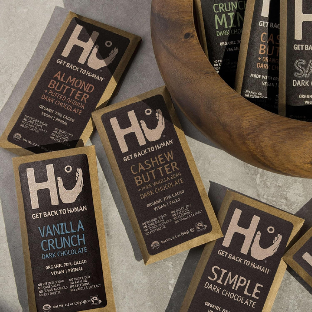 HU Cashew Butter Raspberry bar offers creamy nutty sweetness.