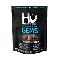 Hu Gems chocolate chips hexagonal shape enhances cookies with rich cocoa