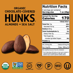 Close-up of glossy chocolate coating and crunchy almonds, capturing premium ingredients.