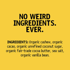 Hu Hunks organic dark chocolate ingredients emphasize simple, high-quality components.
