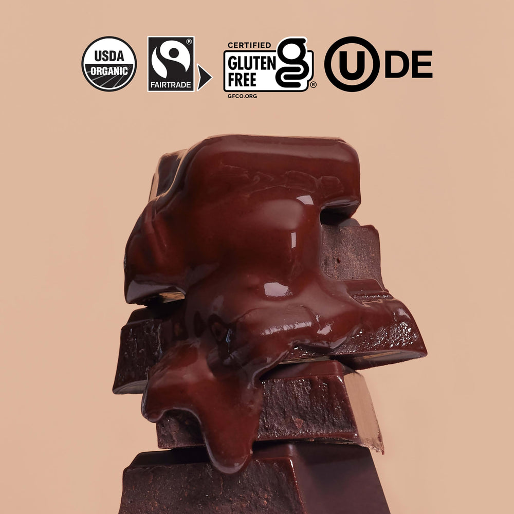 Hu Salty Dark Chocolate Bar close-up shows cacao texture and salt crystals
