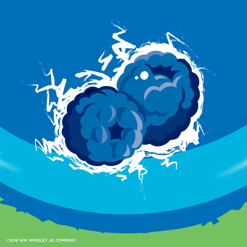 Hubba Bubba blue raspberry bubble gum tape wrap ideal for bubble-blowing contests.