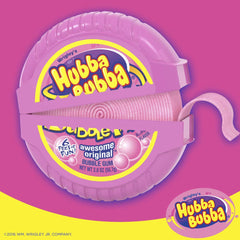 Close-up of Hubba Bubba Bubble Tape Original Flavor for nostalgic appeal.