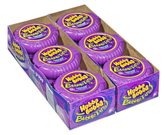 Hubba Bubba Bubble Tape Gushing Grape unwrapped roll showing six feet of gum.