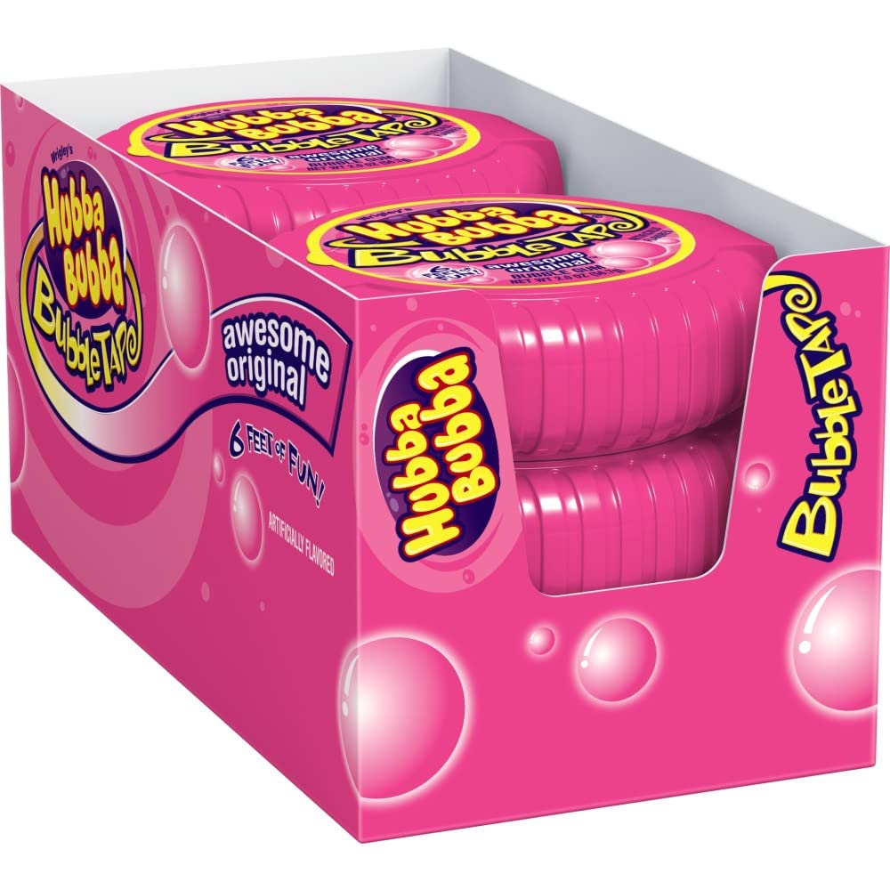 Hubba Bubba Bubble Tape Original Pack six-pack bulk candy for parties and sharing.