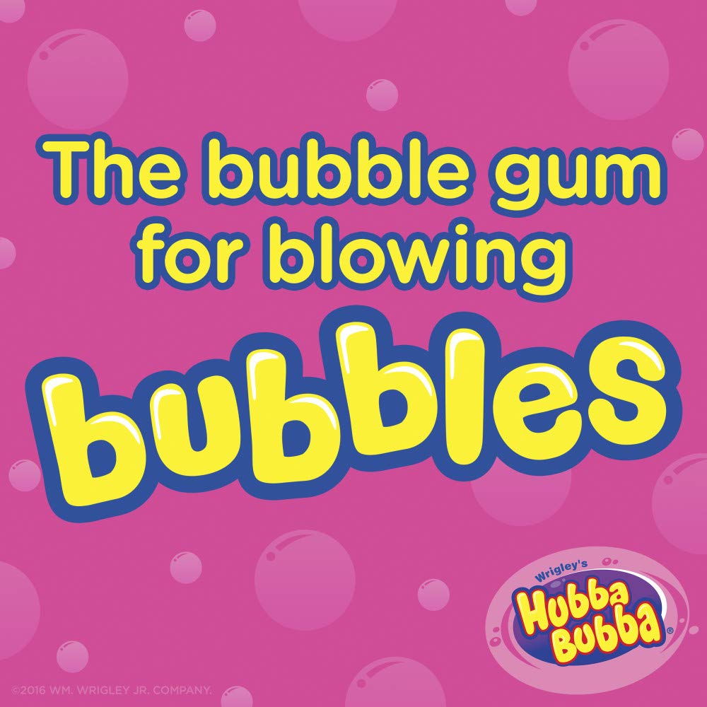Bulk packaging and display of Hubba Bubba gum for parties and stocking up.