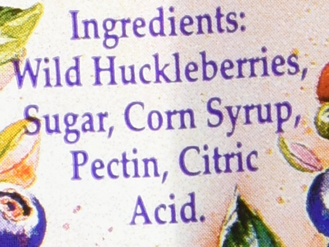 Huckleberry Haven jar label detail highlighting natural ingredients and Montana origins