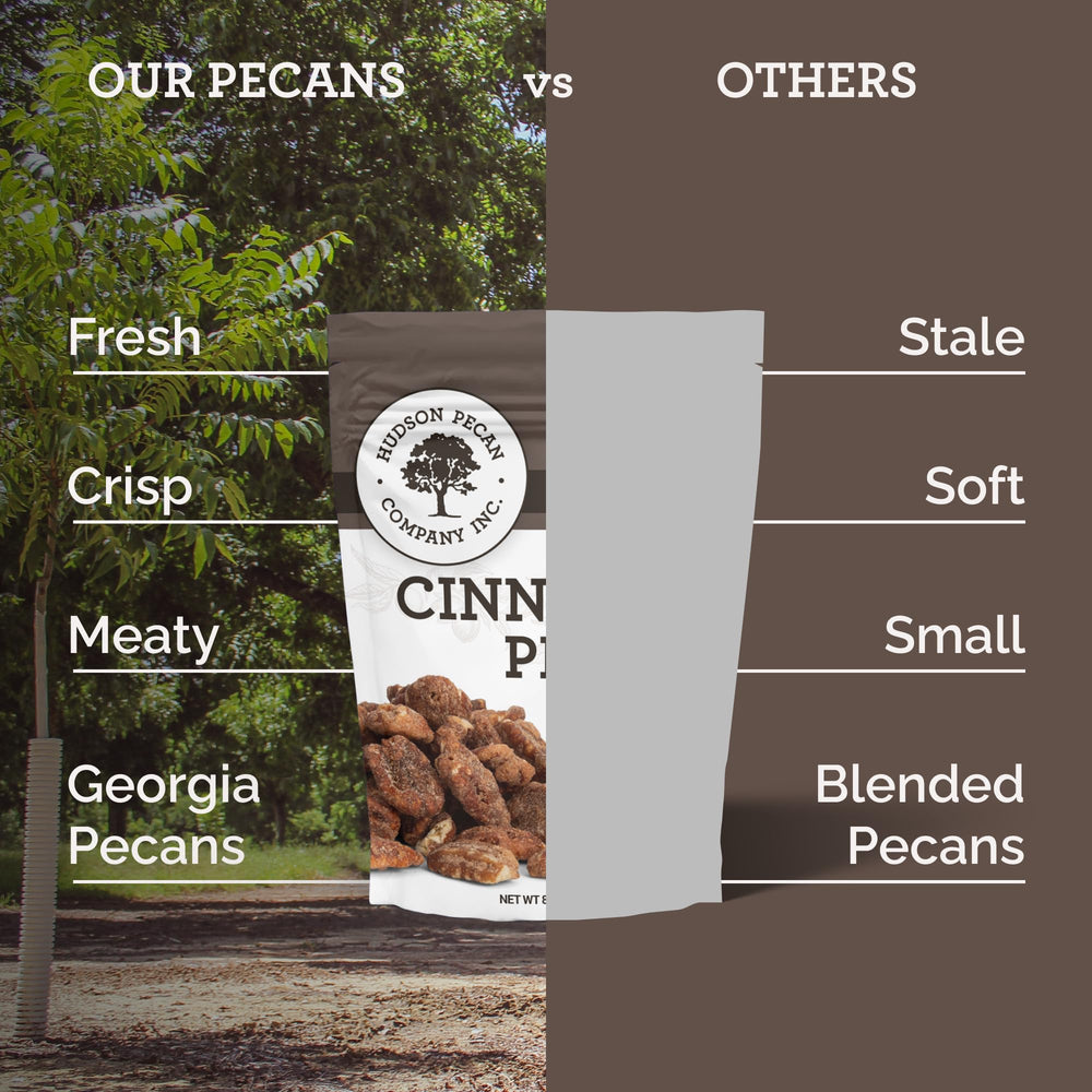 Hudson Pecan Cinnamon Candied Pecans used as a baking topping
