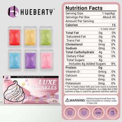 Huebeaty rainbow sprinkles decorate cupcakes for natural color.