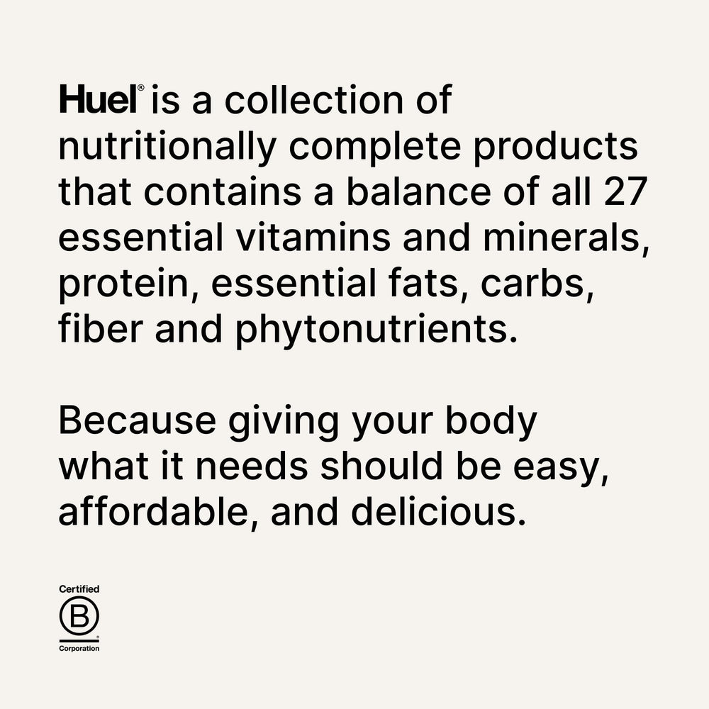Huel RTD glass mockup, showcasing convenient ready-to-drink nutrition