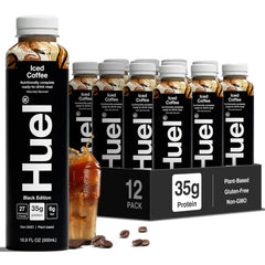 Huel Black Edition RTD iced coffee bottle, on-the-go protein option