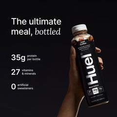 Huel Black Edition RTD vanilla pour, creamy meal replacement ready in seconds