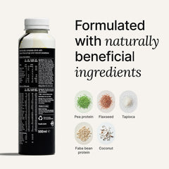 Huel Black Edition Vanilla pour into glass for quick, protein-rich nourishment.
