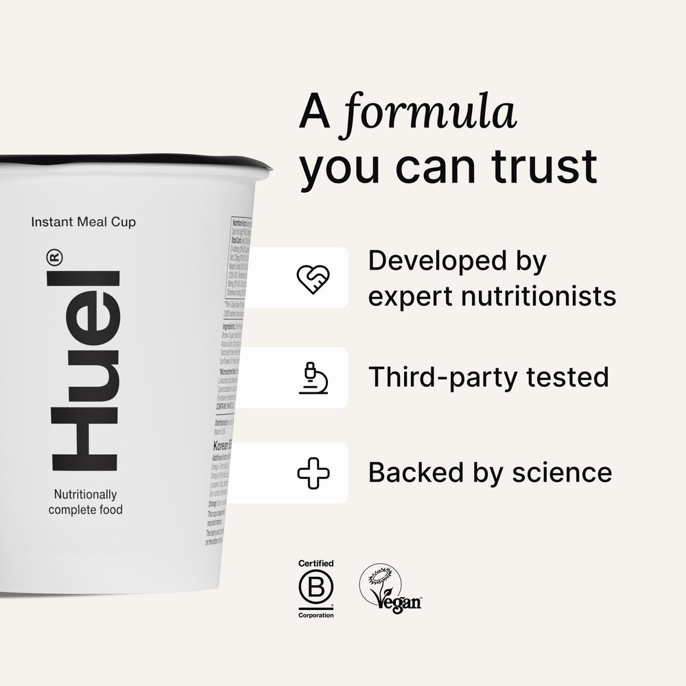 Huel eco-friendly packaging communicates lower environmental impact