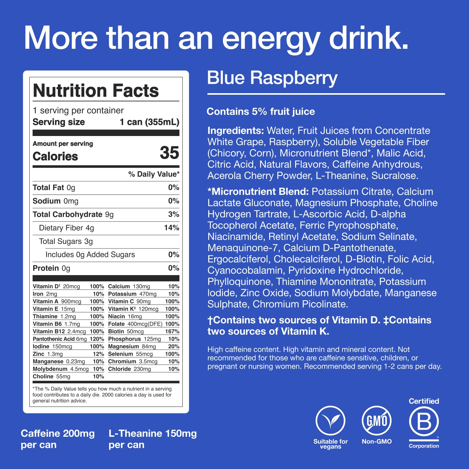 Huel Energy+ real fruit ingredients power a plant-based energy lift.