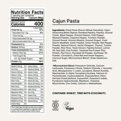 Huel Cajun Pasta bowl steaming for a warm, satisfying instant meal.