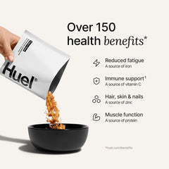 Huel Cajun Pasta microwave setup demonstrates quick prep in minutes.